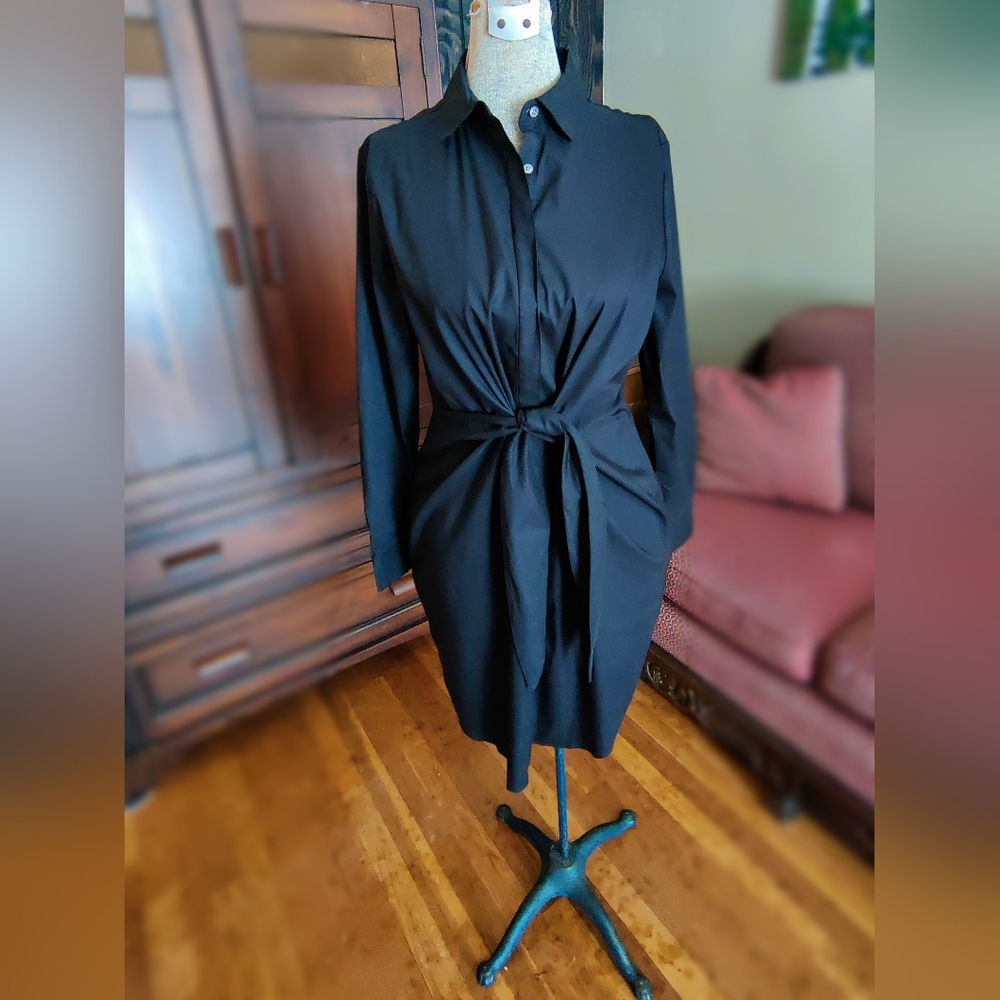 Untuckit Lisa Black Shirt Dress Size 8